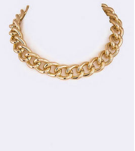 GOLD FASHION LINK NECKLACE