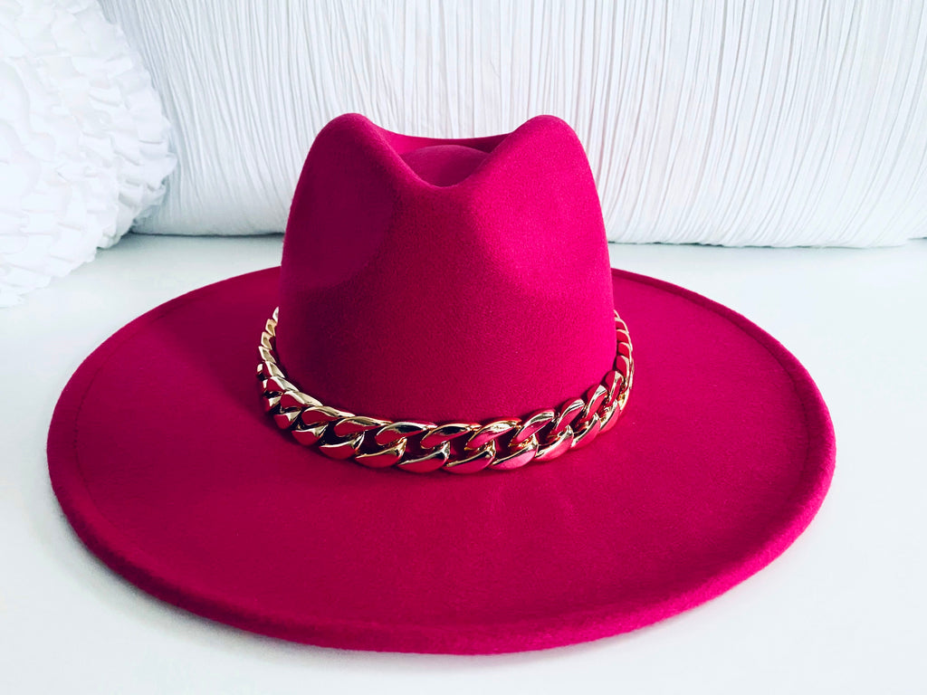 FUCHSIA PINK FEDORA