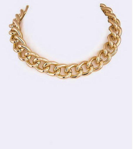 GOLD FASHION LINK NECKLACE