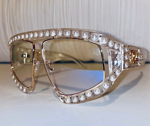FROSTED PEARL PUNK SUNGLASSES