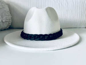 White Fox Fedora Hat